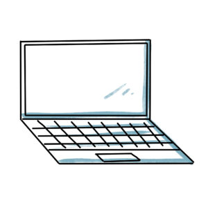 gezeichneter Laptop
